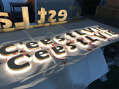 Backlit letter