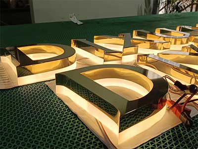 Backlit letter