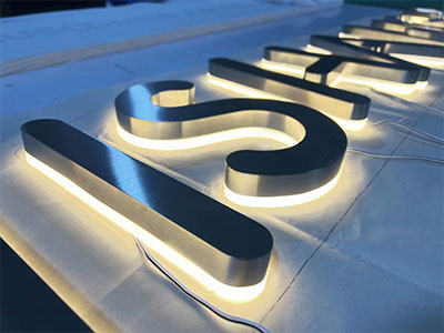 Backlit letter